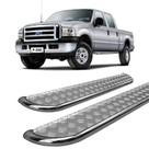 Estribo F-250 Chapa Aço Cromado C D Cabine Dupla