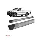 Estribo Hilux 2016 a 2020 Chapa de Aluminio Prata