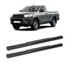 Estribo Hilux 2019 2020 2021 Cabine Simples Preto Oblongo