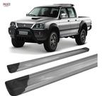 Estribo L-200 Sport Outdoor Plataforma de Alumínio Prata C Dupla