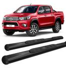 Estribo Oval Preto Para Hilux 2016 Até 2020