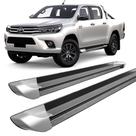 Estribo Personalizado Ponteira Prata Hilux 2016 A 2020