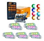 Estrobo AJK RGB Rítmico 3.0 + 12 Faróis 6W