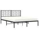 Estrutura de cama queen size em metal vidaXL 12 com cabeceira preta