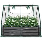 Estrutura de Metal para Horta com Cobertura 90x180cm Preto