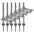 Estrutura Painel Solar Suporte Parafuso Telhado - Kit 6 UN Estrutura Painel Solar Suporte Parafuso Telhado - Kit 6 UN