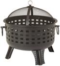 Estrutura redonda de aço Fire Pit Amazon Basics com 70 cm de diâmetro