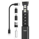 Estuche Compacto para Tarjetas de Cables BUDI con Kit Adaptador Negro