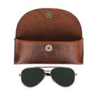 Estuche de cuero para gafas de sol TheAntiq Vintage