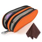 Estuche Doble para Anteojos de Sol Fintie en Nylon Naranja para Hombres y Mujeres
