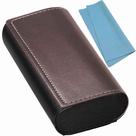 Estuche Doble para Lentes Meigan con Carcasa Dura de Aluminio y Cuero Sintético