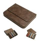 Estuche para bolígrafos MIVLXLX de cuero con 12 compartimentos gris 17x24x4 cm Estuche para bolígrafos MIVLXLX de cuero con 12 compartimentos gris 17x24x4 cm