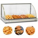 Estufa Para Salgados 4 Bandejas Vitrine Inox Linha W Expositor Titã Elétrica Térmica