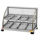 Estufa vitrine aquecedora para salgados dupla 8 bandejas 127v
