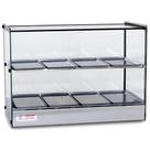 Estufa Vitrine Elétrica Reta Dupla Quente 8 Bandejas Aço Inox EVR Tita