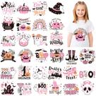Estune Halloween Iron On Transfers, 30 unidades de Pink Ghost Bat