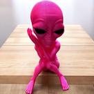 Et Alien Extraterrestre Sentado - Enfeite - Decoração Rosa
