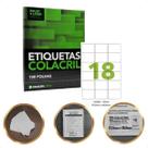 Etiqueta 63 X 46mm Colacril A4 para Impressora 100 Folhas Adesiva Branca para Escritório