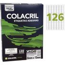 Etiqueta A4 26X15MM 100 Folhas Pacote com 12600 Etiquetas Etiqueta A4 26X15MM 100 Folhas Pacote com 12600 Etiquetas