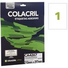 Etiqueta A4 297X210MM 1 por Folha (pacote com 25 Folhas)