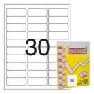 Etiqueta Adesiva 30 Por Folha Tam Carta 25,4mm X 66,7mm C/100fls - Imprimaster