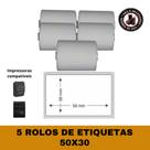 Etiqueta Adesiva 57x30 Para Mini Impressora 58mm - 5 Rolos Etiqueta Adesiva 57x30 Para Mini Impressora 58mm - 5 Rolos