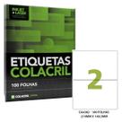 Etiqueta Adesiva A4 CA4382 210 x 148,5mm 100 Folhas Colacril