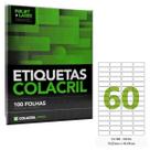 Etiqueta Adesiva Carta CC189 16,93 x 44,45 mm 100 Folhas Col Etiqueta Adesiva Carta CC189 16,93 x 44,45 mm 100 Folhas Col