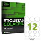 Etiqueta Adesiva Carta Redonda CC194 63,5 mm 100 Folhas Colacril Etiqueta Adesiva Carta Redonda CC194 63,5 mm 100 Folhas Colacril