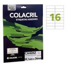 Etiqueta Adesiva Colacril A4 CA4262 99,1x34mm 25Fls
