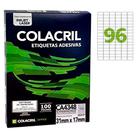 Etiqueta Adesiva Colacril A4 CA4348 31x17mm C/9600