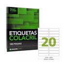 Etiqueta Adesiva Colacril CC181 (25,4x101,6 mm) - CX C/ 100 folhas