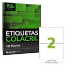 Etiqueta adesiva colacril cc186 - caixa com 100 folhas Etiqueta adesiva colacril cc186 - caixa com 100 folhas