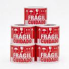 Etiqueta Adesiva Cuidado Frágil Horizontal 10x15cm Rolo com 1000un Papel Couchê Etiqueta Adesiva Cuidado Frágil Horizontal 10x15cm Rolo com 1000un Papel Couchê
