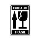 Etiqueta Adesiva Frágil Cuidado Grande Seta Pra Cima 10x15cm 100 unidades E-commerce Transporte Cor:PretoDesenho Impres
