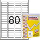 Etiqueta Adesiva Imprimaster Carta - 12,7mm X 44,45mm - 80 etiquetas folha - caixa c/ 100 folhas - 8000 etiquetas adesivas