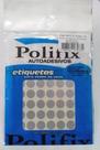 ETIQUETA ADESIVA P/CODIFICAÇÃO DIÂMETRO 13MM na cor prata POLIFIX BT 350 UN