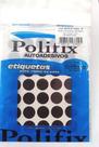 ETIQUETA ADESIVA P/CODIFICAÇÃO DIÂMETRO 19MM cor preta POLIFIX BT 350 UN