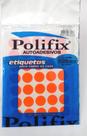 ETIQUETA ADESIVA P/CODIFICAÇÃO DIÂMETRO 19MM na cor laranja POLIFIX BT 350 UN