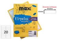 Etiqueta Adesiva Papel Carta 20 Etiquetas por Folha 300 Folhas Ref.6181