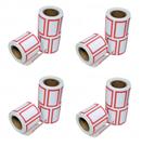 ETIQUETA ADESIVA PARA PREÇO TARJADA C/12 ROLOS 36 x 20 x 5mm TILIBRA