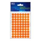 Etiqueta Adesiva Redonda Laranja Fluorescente 13mm Com 420 Etiquetas Pimaco