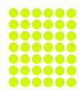 Etiqueta Bolinha Controle Amarelo Fluorescente 6mm Rolo C/1000 Etiquetas