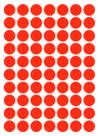 Etiqueta Colacril bola 13mm vermelho 420 etiquetas