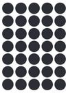 Etiqueta Colacril bola 19mm preto 210 etiquetas