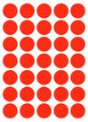 Etiqueta Colacril bola 19mm vermelho 210 etiquetas