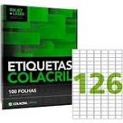 Etiqueta Colacril CA4349 126 por folha 26mmx15mm com 100 folhas Etiqueta Colacril CA4349 126 por folha 26mmx15mm com 100 folhas