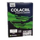 Etiqueta colacril carta cc187 12,7 x 44,45 c/ 100 fls - 80 etiq. p/ folha Etiqueta colacril carta cc187 12,7 x 44,45 c/ 100 fls - 80 etiq. p/ folha