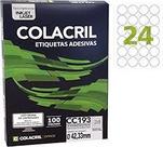 Etiqueta Colacril Cc193 24 por folha 42,33mm com 100 folhas Etiqueta Colacril Cc193 24 por folha 42,33mm com 100 folhas