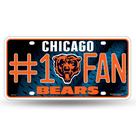 Etiqueta de matrícula Rico Industries NFL 1 Fan Chicago Bears